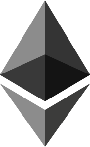 The Ethereum logo, the blockchain network behind most NFT art platforms