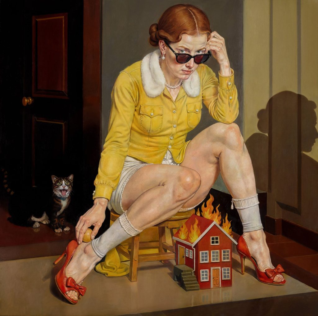 Von Wolfe, Golden Blaze, 2025, oil on canvas