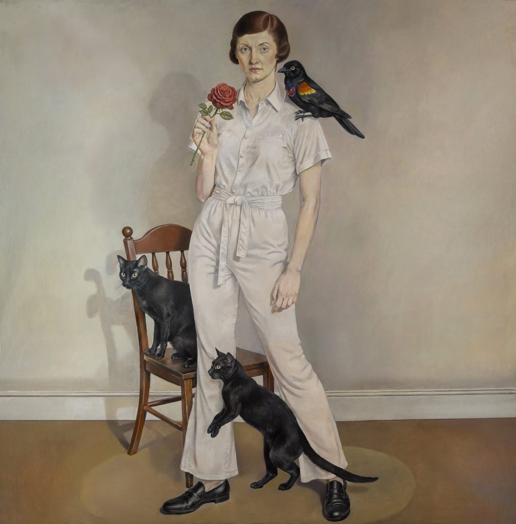 Von Wolfe, Rose and Black Wing, 2025, oil on canvas