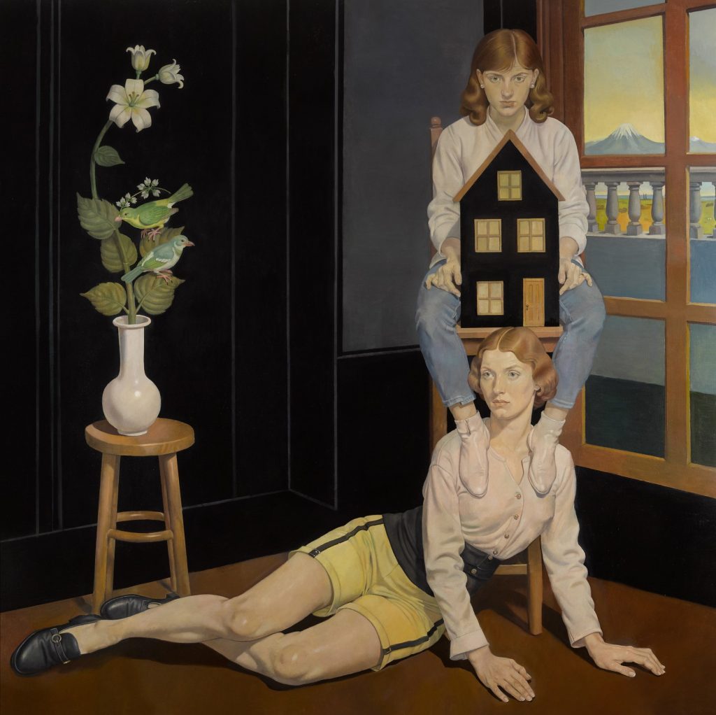 Von Wolfe, The Dollhouse and the Dusk, 2025, oil on canvas