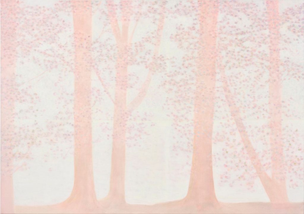 Daniele Genadry, Lake Line (Dream V), 2026, painting in the two-person show with Fayçal Baghriche at Taymour Grahne Projects, Dubai, 2026