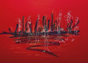 Engin Kafadar drawing from Aklımdan Çıkanlar 2 at Galeri Selvin, Istanbul, 2026