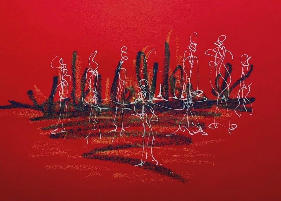 Engin Kafadar drawing from Aklımdan Çıkanlar 2 at Galeri Selvin, Istanbul, 2026