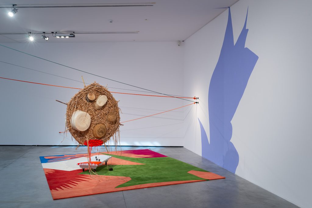 Jessica Stockholder installation, exhibition image for her solo show at Galería Max Estrella, Madrid, 2026