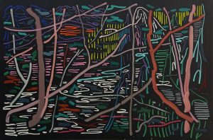 Verapat Sitipol, Quiet River, 2026, oil on linen — Stream of the Forest at Opera Gallery Dubai, 2026